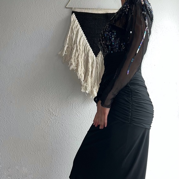 Vintage Casadei silk beaded dress - Picture 3 of 11